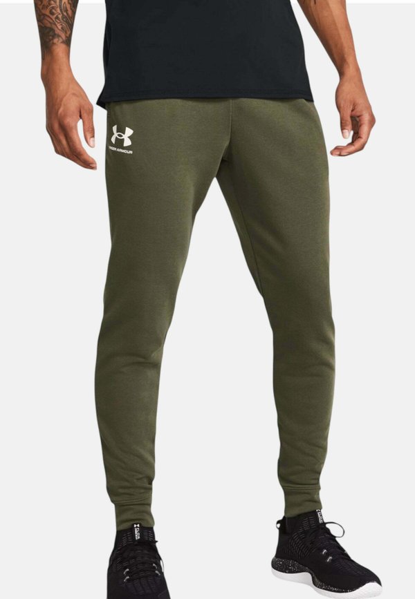 Under Armour RIVAL TERRY JOG COL 390 - Tracksuit bottoms - mottled gre