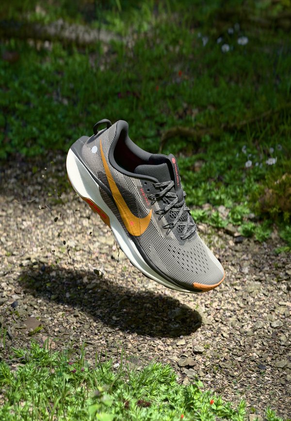 Nike Performance PEGASUS TRAIL 5 - Trail running shoes - black/desert ochre/fir/college grey/bright crimson