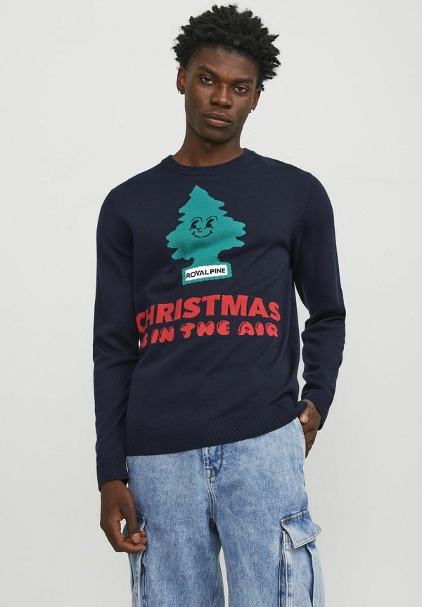 Jack & Jones Knitted X-mas Knitted - Jumper - total eclipse