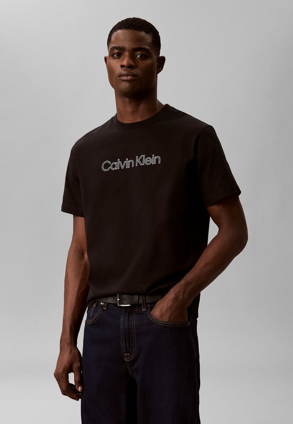 Calvin Klein Jeans CALVIN KLEIN JEANS RELAXED LOGO T-SHIRT - Print T-shirt - black