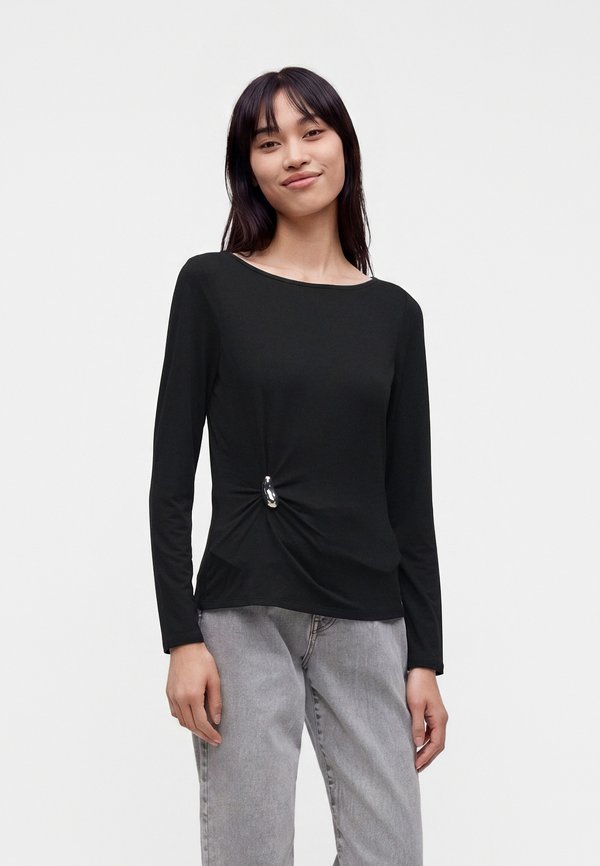 ONLY Long sleeved top - black/silver-coloured