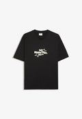 Bershka BOXY-FIT PRINTED - T-SHIRT - Print T-shirt - black