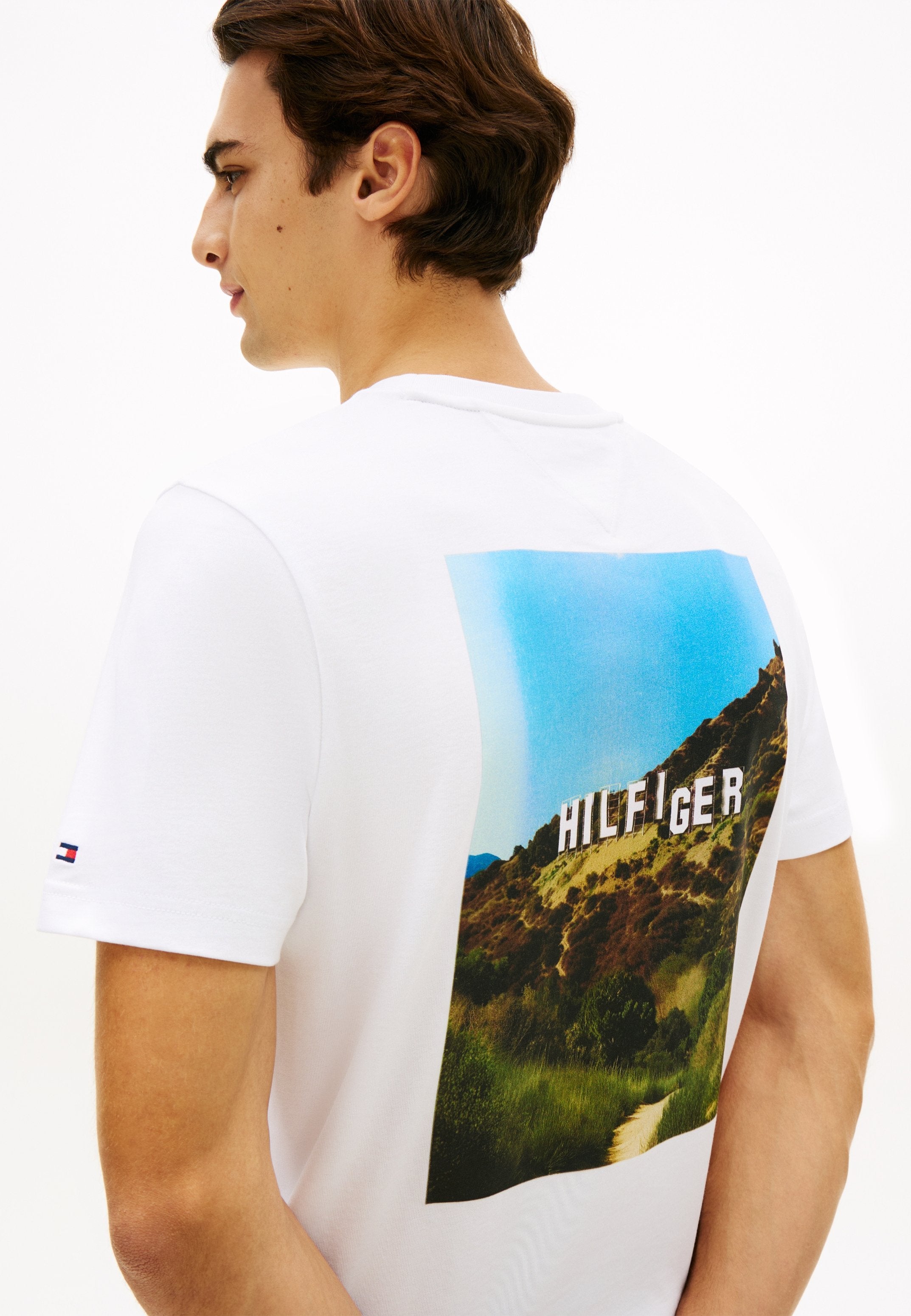 PHOTO PRINT JERSEY CREW NECK T-SHIRT Media 5