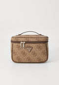 Guess BERTA TOILETRY TRAIN CASE - Wash bag - latte/brown