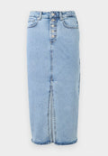 ONLY Denim ONLSILJA Denim Midi - Denim skirt - light blue denim