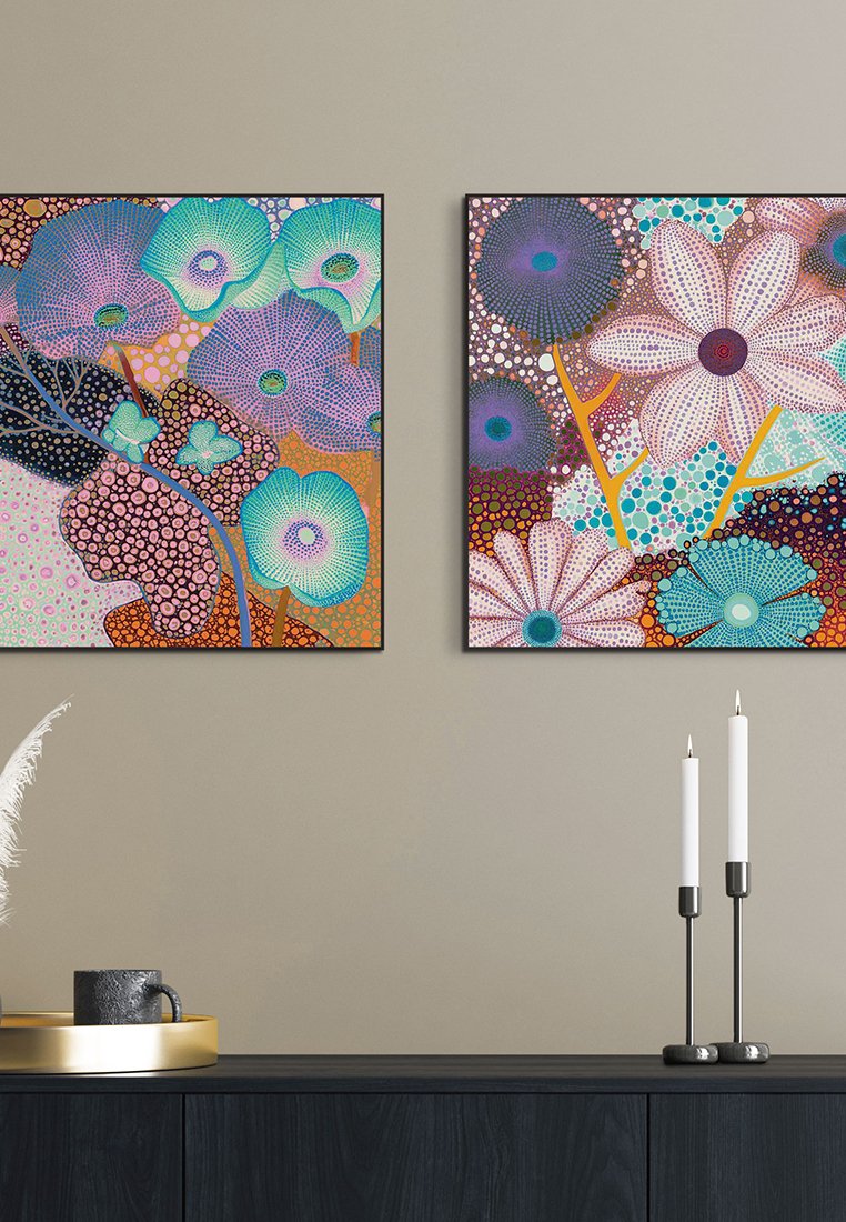 Orange Wallz RETRO FLOWERY 2 PACK