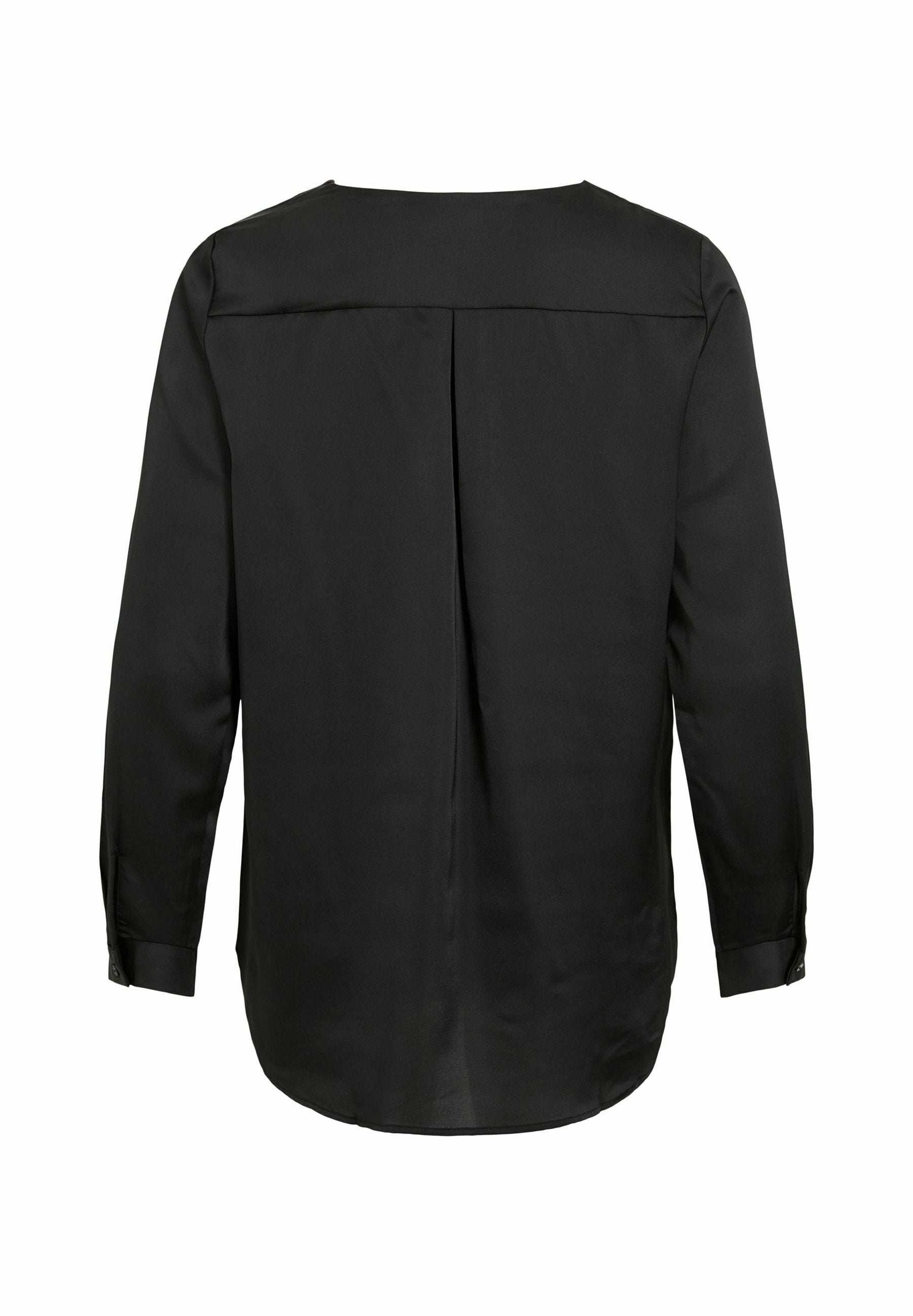 VILA VIELLETTE V-NECK L/S SATIN SHIRT - NOOS