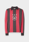 adidas Originals STRIPED - Long sleeved top - utility black/pure ruby