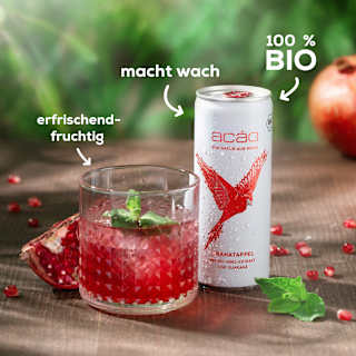 Erfrischungsgetränk, Granatapfel mit Minz-Extrakt & Guarana acao