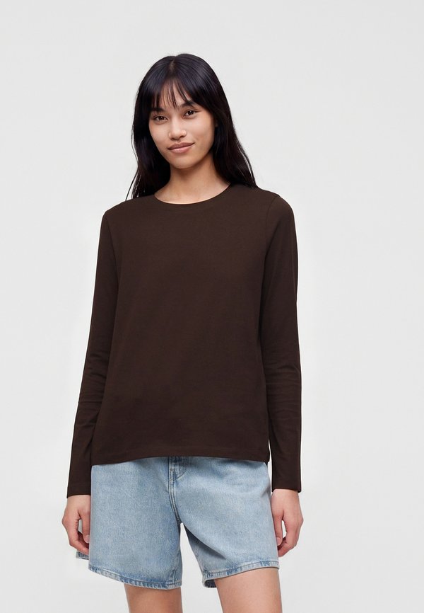 Vero Moda VMPAULINA - Long sleeved top - chocolate torte
