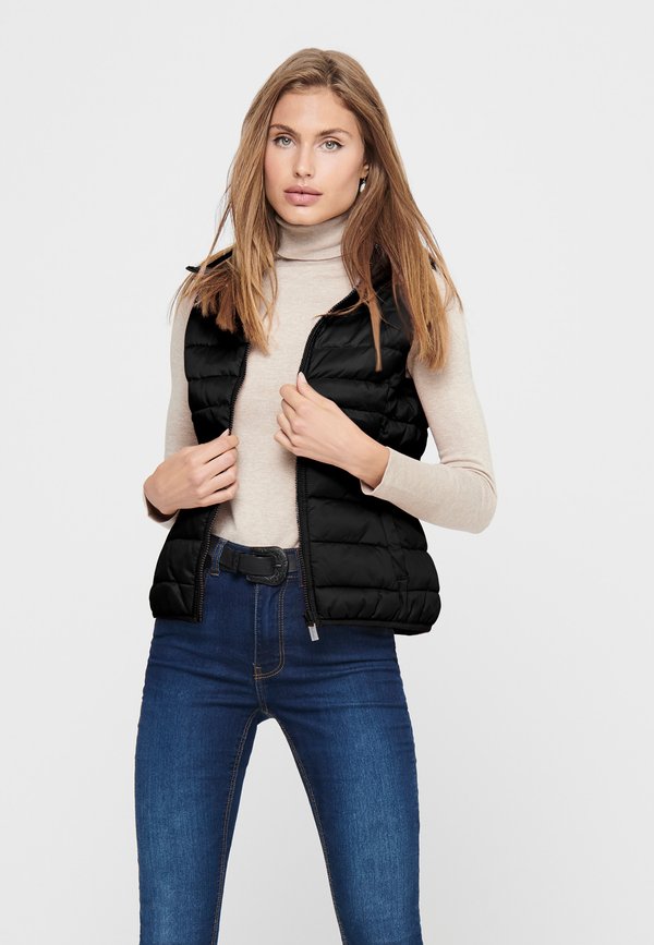 ONLY ONLNEWTAHOE HOOD - Waistcoat - black