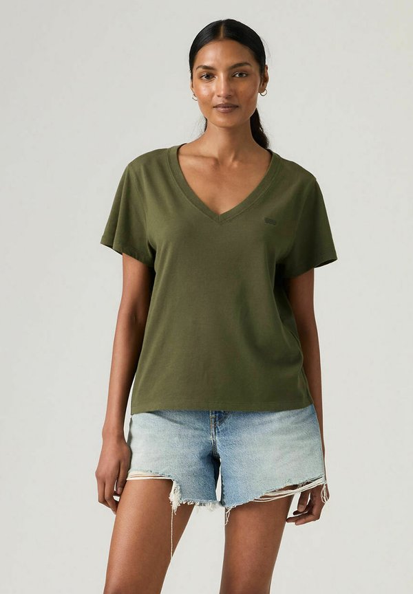 Levi's® FAVORITE V-NECK HM PEACOAT - Print T-shirt - peacoat-0024