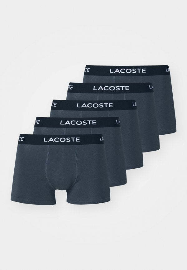 Lacoste TRUNK - CORE ESSENTIALS 5 PACK - Trunks - grey/ black