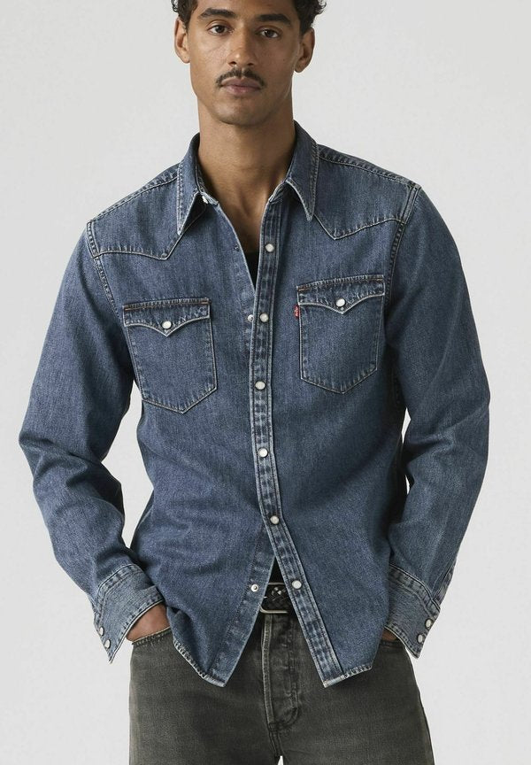 Levi's® BARSTOW WESTERN STANDARD - Shirt - medium indigo western