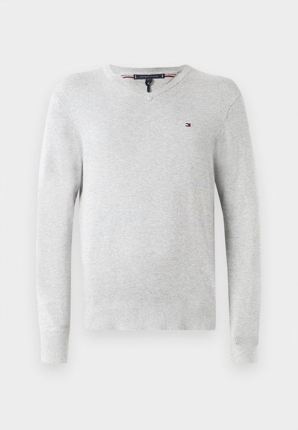 Tommy Hilfiger ESSENTIAL V NECK - Jumper - light grey heather