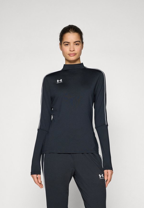 Under Armour CHALLENGER - Long sleeved top - black/white
