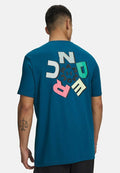 Under Armour RADIAL WORDMARK - Sports T-shirt - wham blue