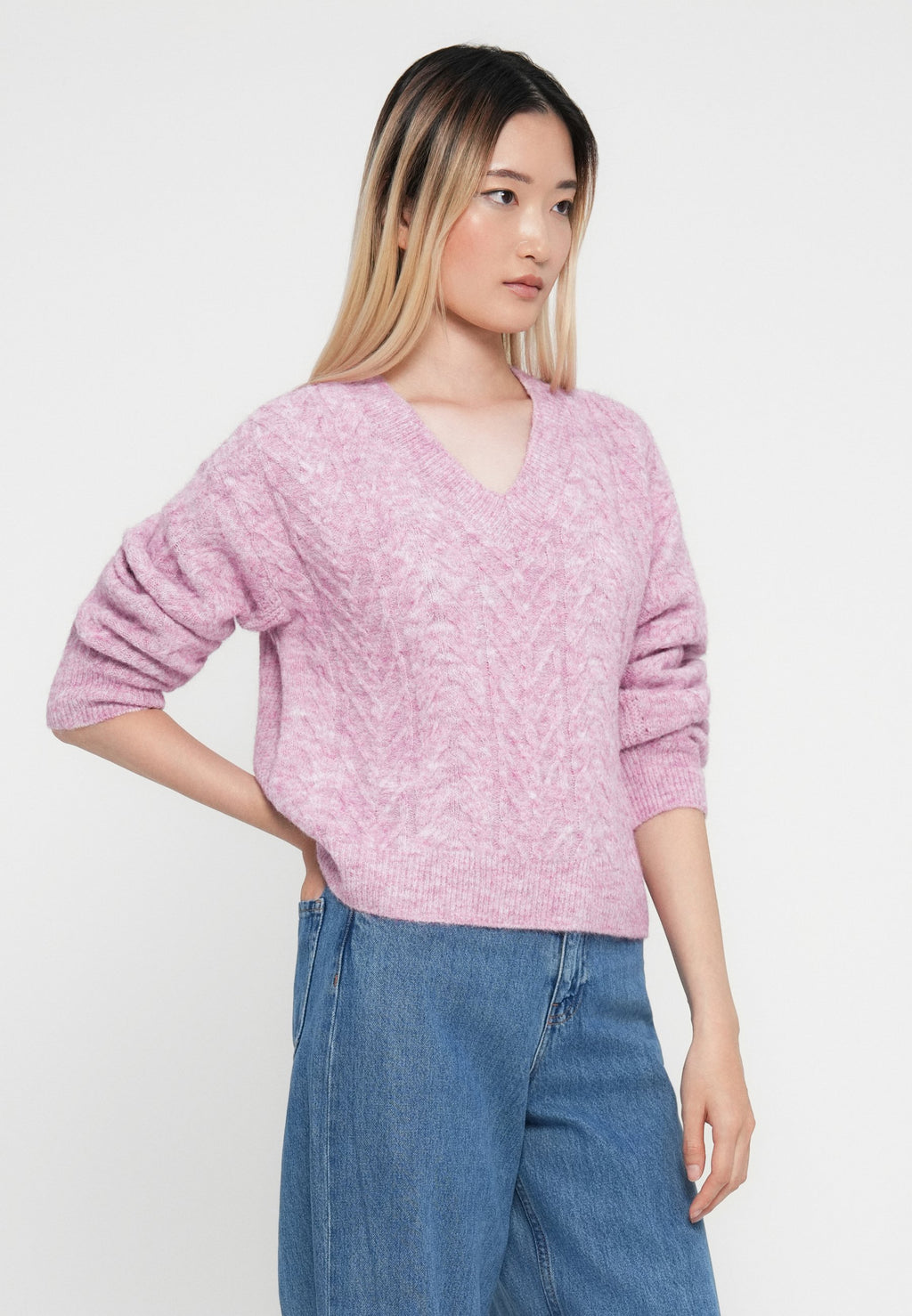 VILA VIEMMELIE V NECK PULLOVER