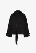Bershka FUNNEL NECK TRENCH JACKET 00030200 - Summer jacket - black