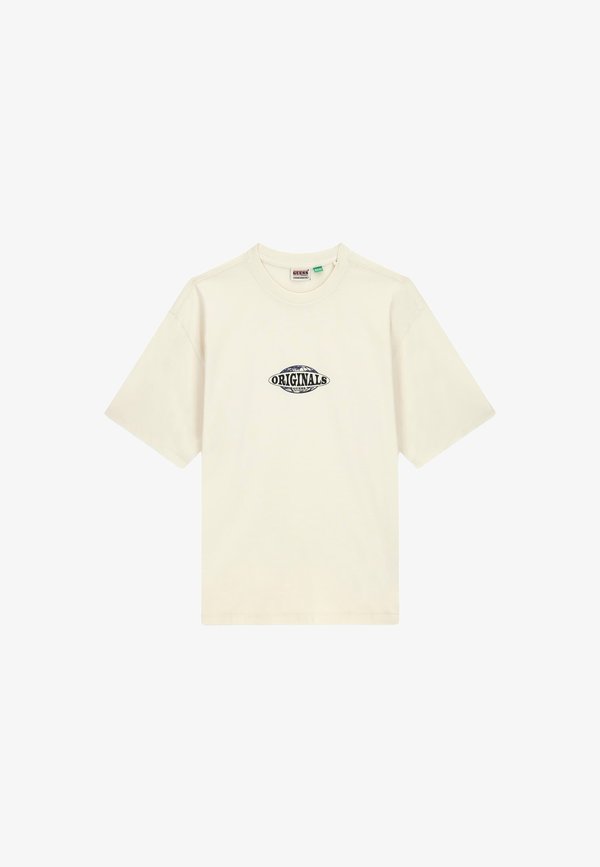 Guess with printed logo - Print T-shirt - creme