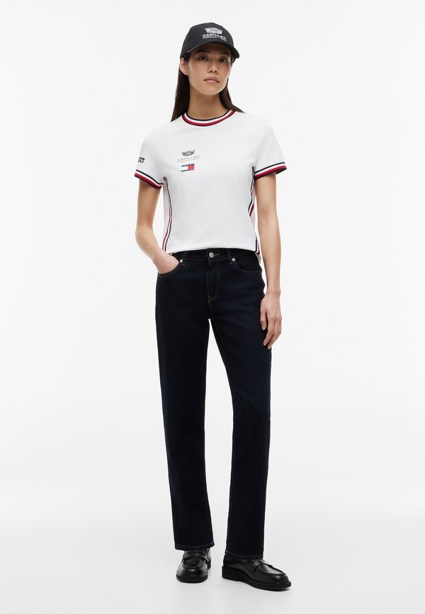 Tommy Hilfiger TH X CADILLAC FORMULA 1 TEAM REPLICA CROPPED TEE - Print T-shirt - white