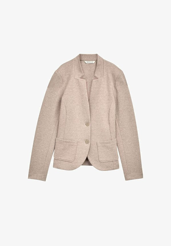 TOM TAILOR OTTOMAN STRUCTURE - Blazer - soft taupe melange