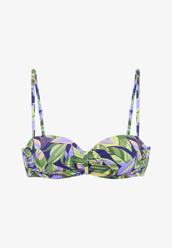 s.Oliver Bikini top - grün-blau bedruckt