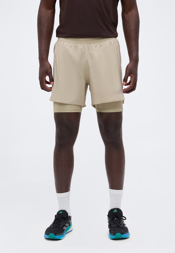 adidas Performance RUN - 2-in-1 shorts - beige