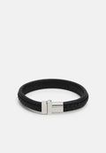 Tommy Hilfiger MAGNETIC BRAIDED FAMILY - Bracelet - black/silver-coloured
