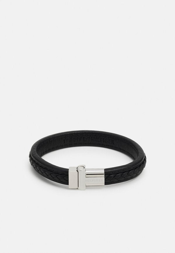 Tommy Hilfiger MAGNETIC BRAIDED FAMILY - Bracelet - black/silver-coloured