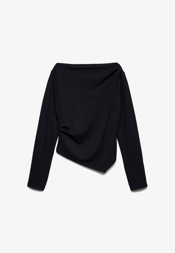 Vero Moda VMMILLE - Long sleeved top - black