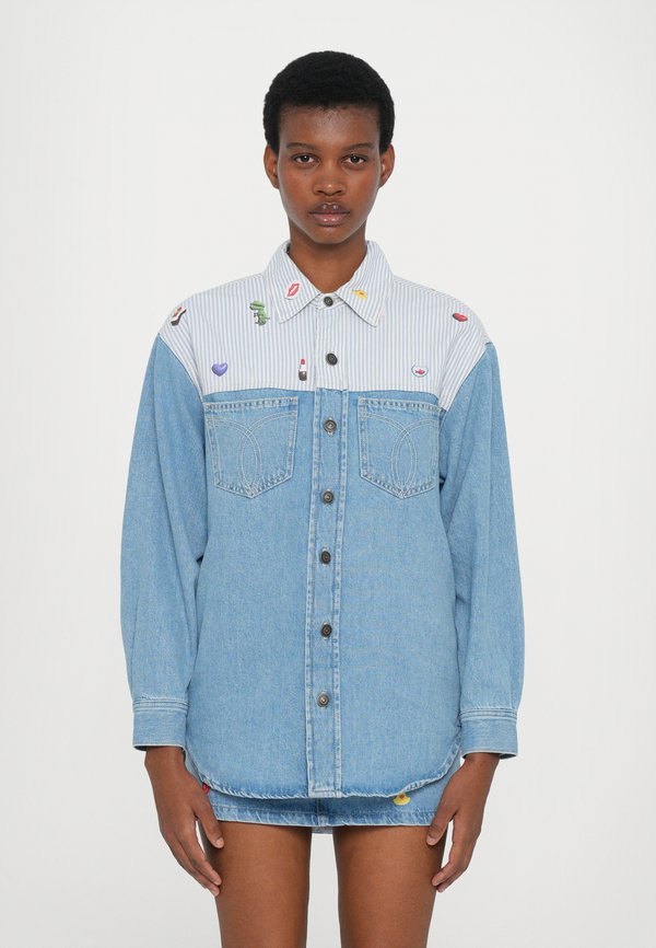 Fiorucci STRIPED CHARM PRINT SHIRT