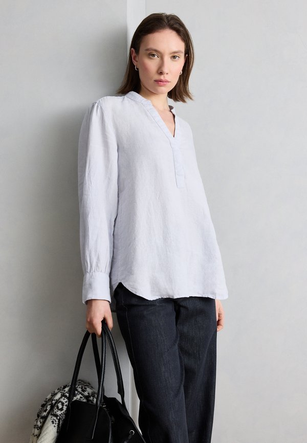 Marc O'Polo BLOUSE A SHAPE PLEAT DETAIL AT CENTER BACK COLLAR LONGSLEEVE SOLID