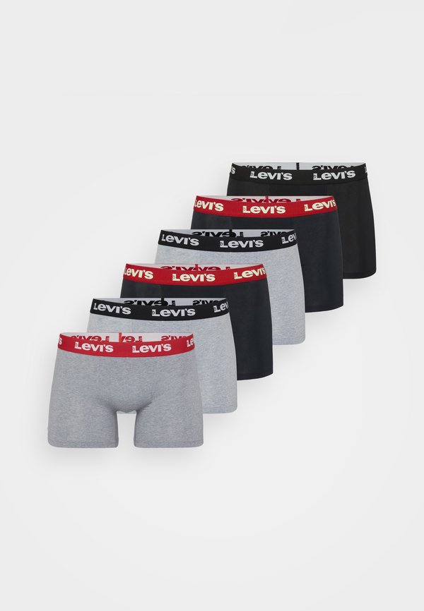 Levi's® MEN REPEAT 6 PACK - Boxer briefs - middle grey melange/black