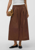 Vero Moda VMLOTUS PLEAT SKIRT WVN NOOS - Pleated skirt - cocoa brown