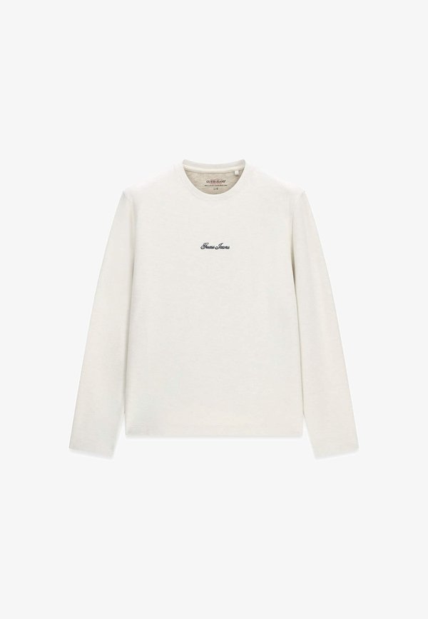 Guess LANGARM-LOGO-T-SHIRT - Long sleeved top - weiß