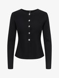 ONLY ONLMELLI ONECK BUTTON CARDI - Cardigan - black