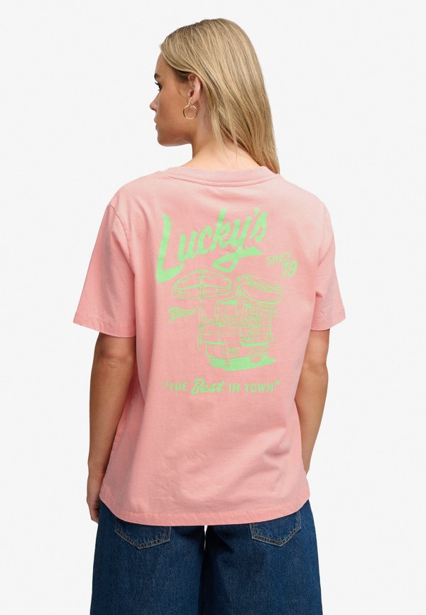 Superdry & Co SUPERDRY - Print T-shirt - peach amber pink