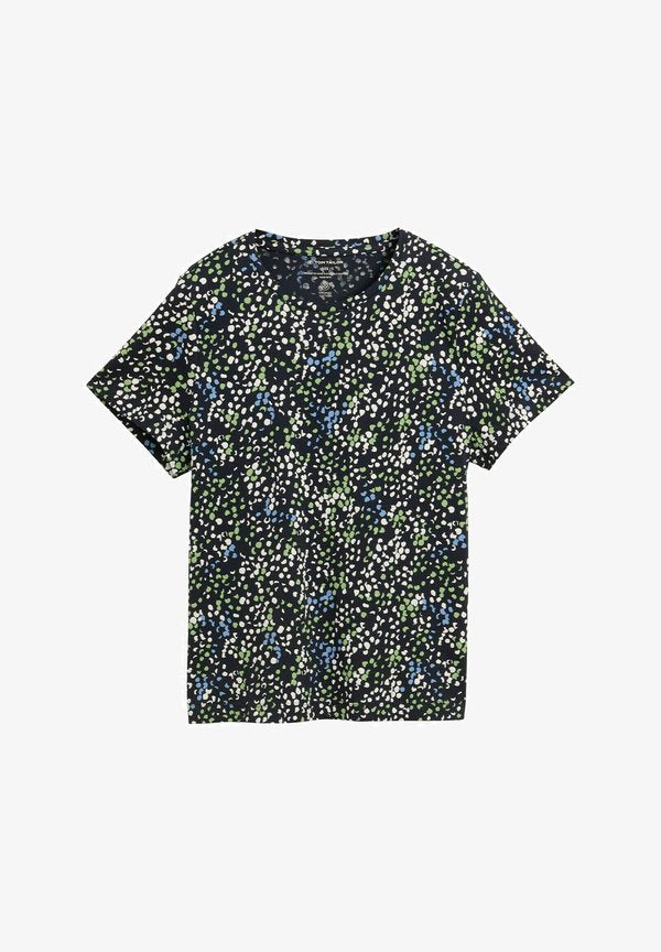 TOM TAILOR Print T-shirt - multicolor navy dot structure