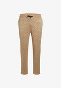 Guess ALLOVER LOGO - Tracksuit bottoms - beige
