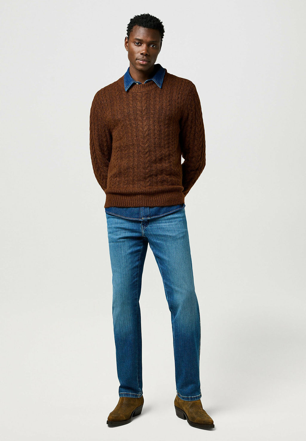 Wrangler LONG SLEEVE CABLE REGULAR FIT