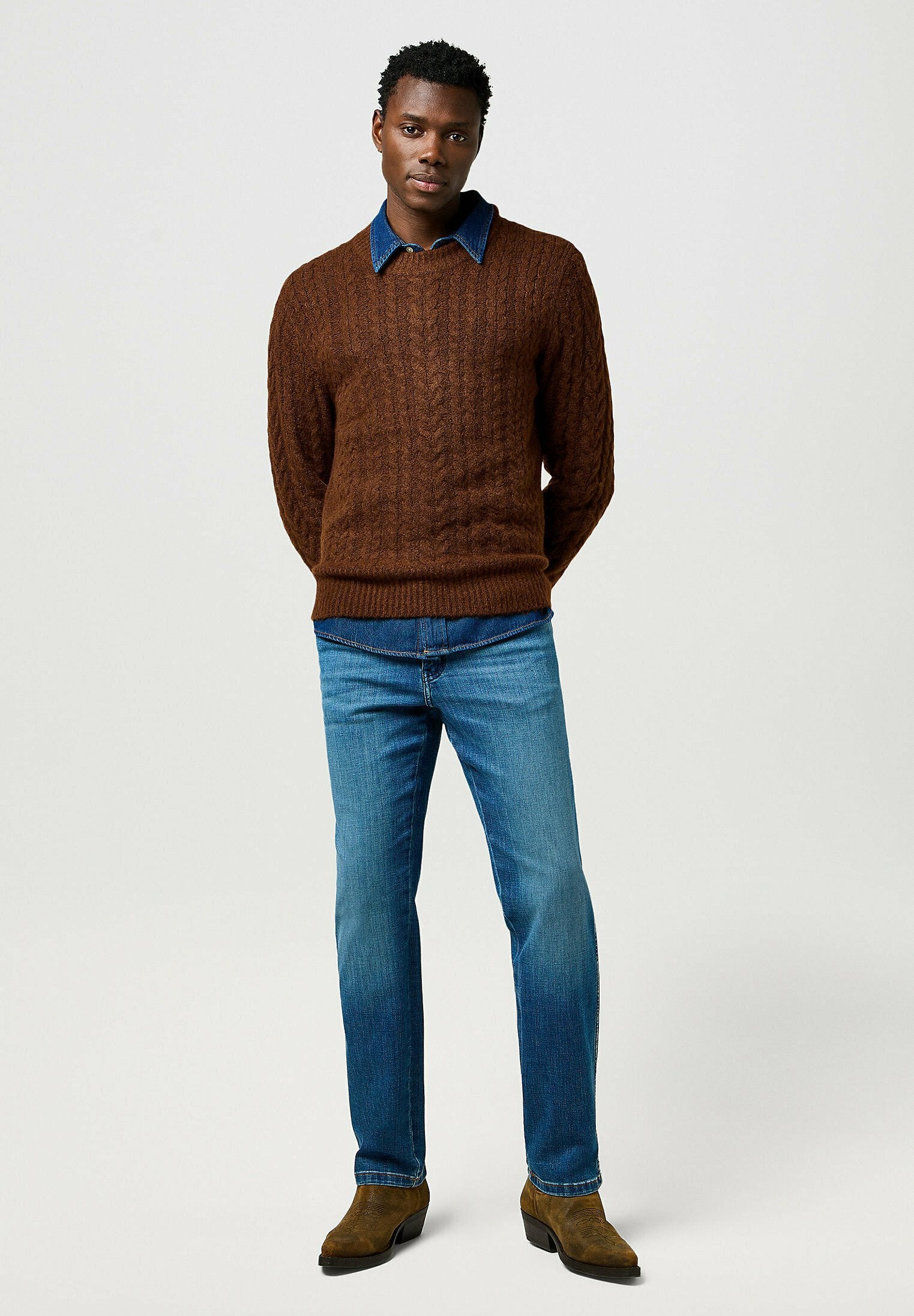 Wrangler LONG SLEEVE CABLE REGULAR FIT