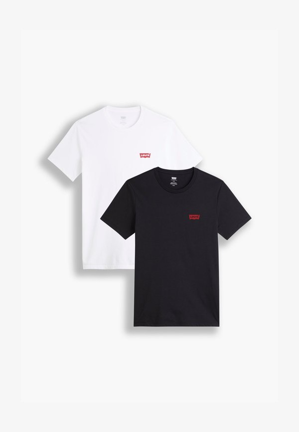 Levi's® 2 PACK - Basic T-shirt - white/caviar