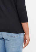 Tommy Hilfiger Curve CURVE BOAT NECK THREE-QUARTER SLEEVE T-SHIRT