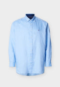 Tommy Hilfiger PLUS REGULAR FIT LINEN BLEND BUTTON-DOWN SHIRT - Shirt - cloudy blue