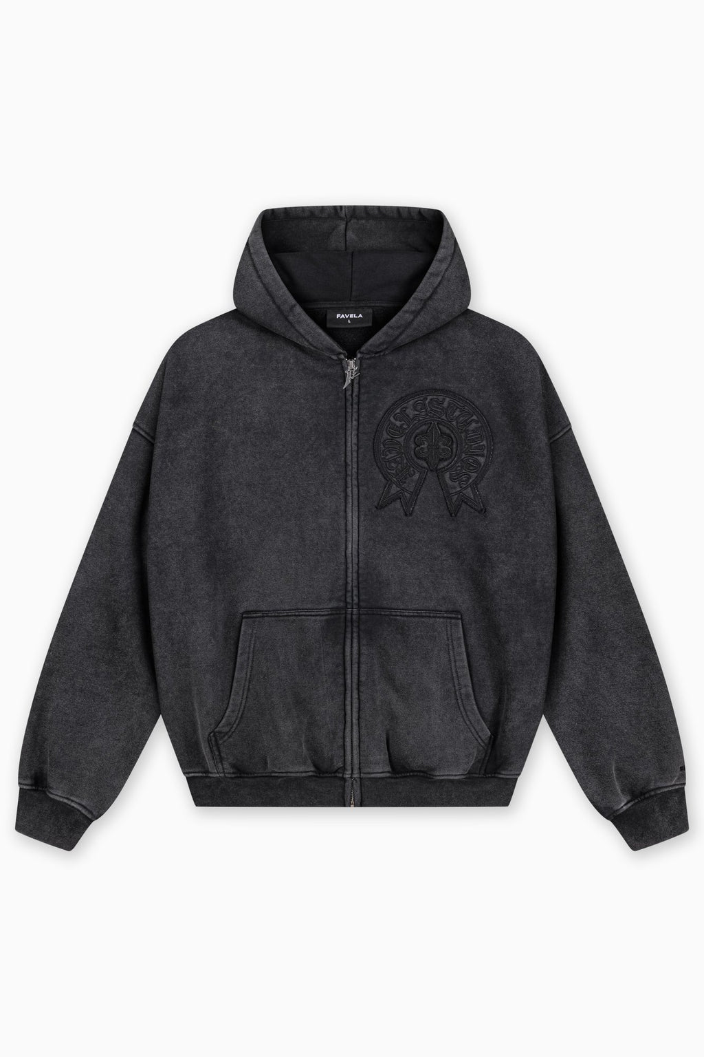 FAVELA GRADIENT PATCH WASHED BLACK FRONTZIP UNISEX