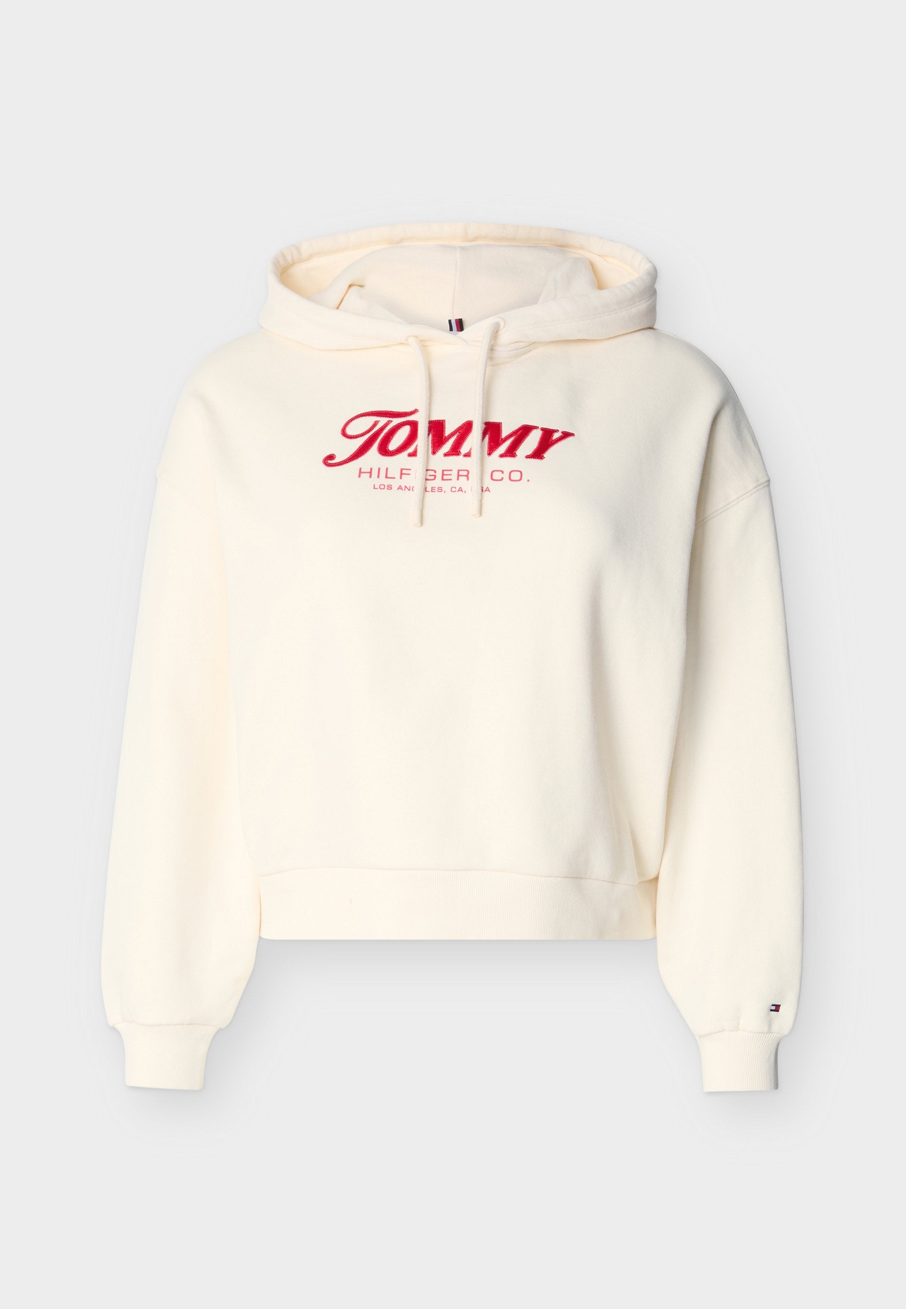 CURVE TEXTURED LOGO RELAXED DRAWSTRING HOODY Media 1