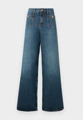 70S HIGH RISE WIDE LEG JEANS Media 1