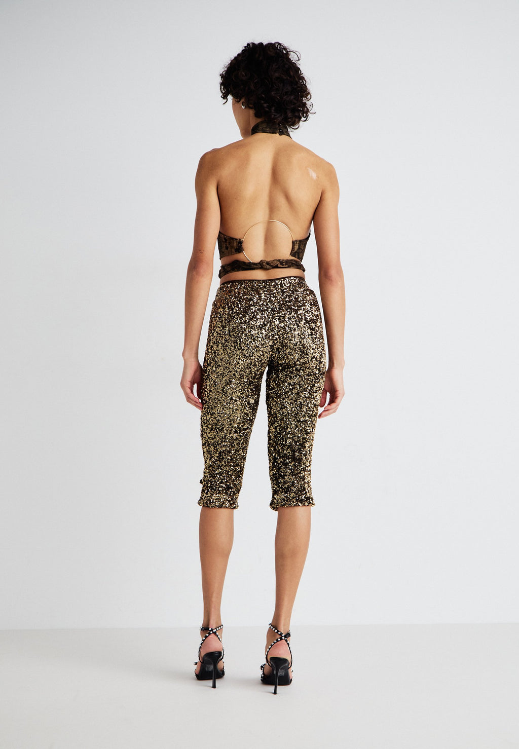 Jaded London SEQUIN CAPRI TROUSERS