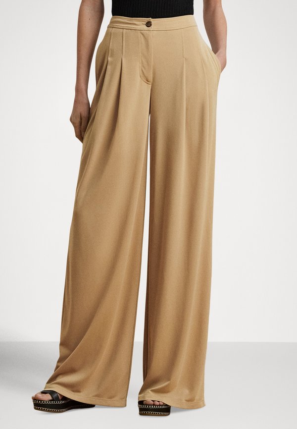 Lauren Ralph Lauren PLEATED STRETCH JERSEY WIDE-LEG PANT
